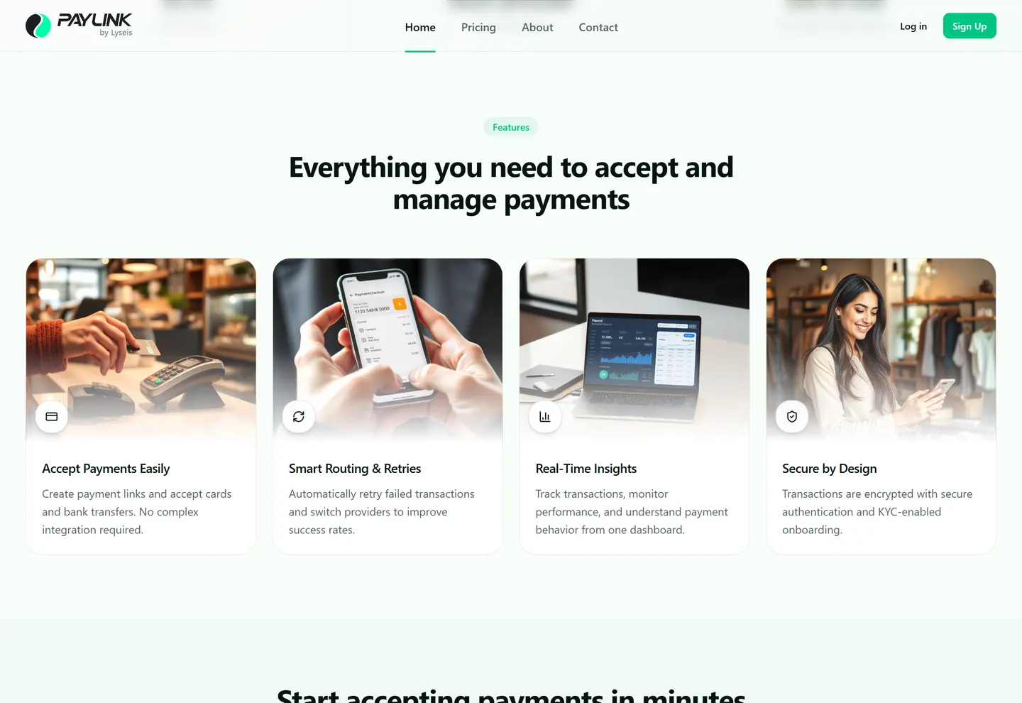 Paylink hero interface