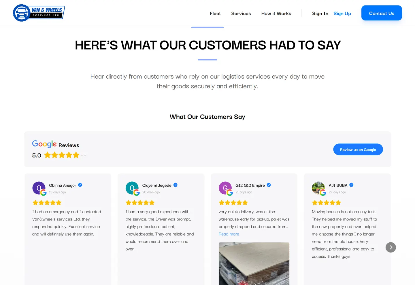 Van and Wheels trust