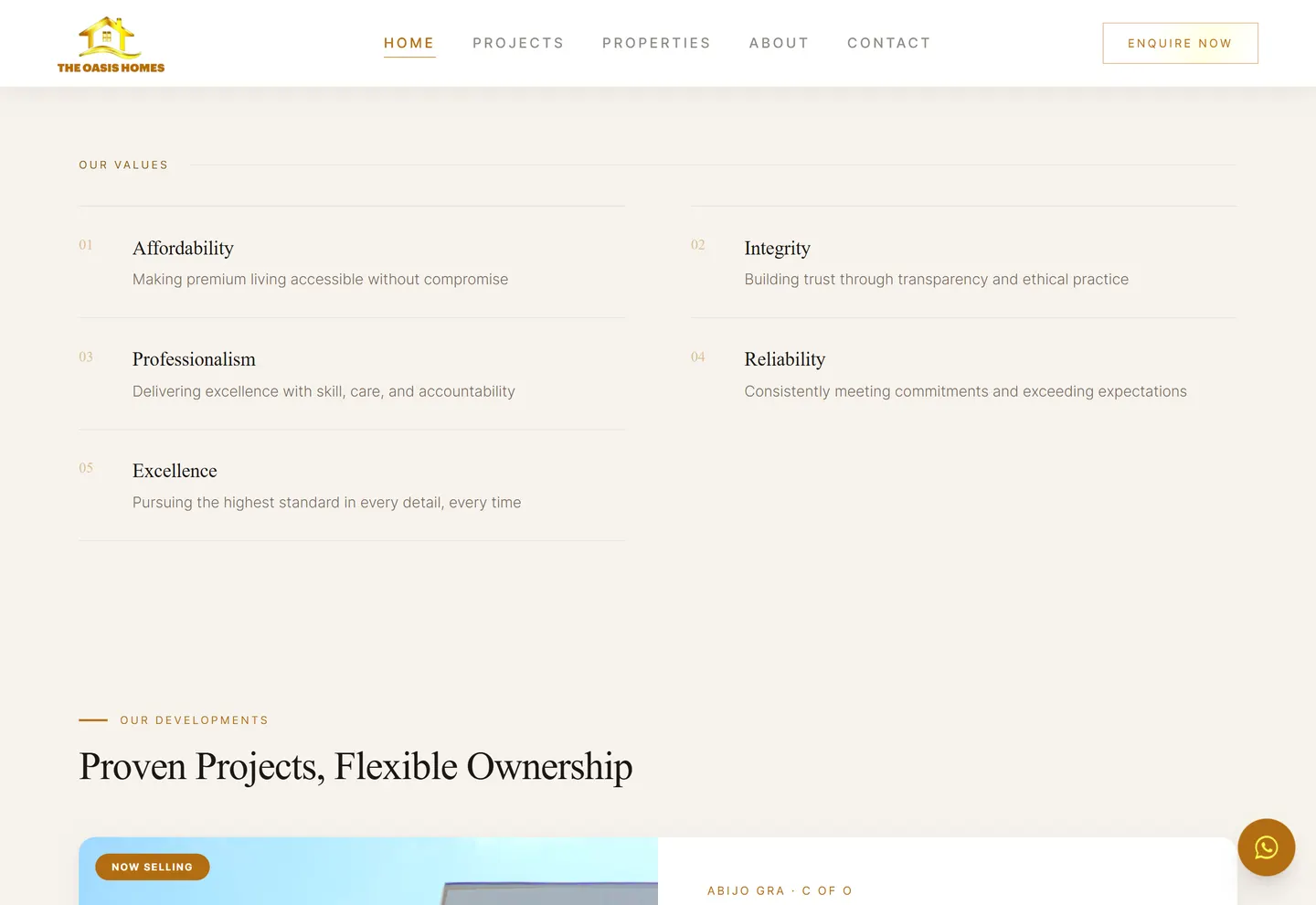 Pneuma Holdings Ltd project archive — section 2 (earlier Oasis Homes branding)