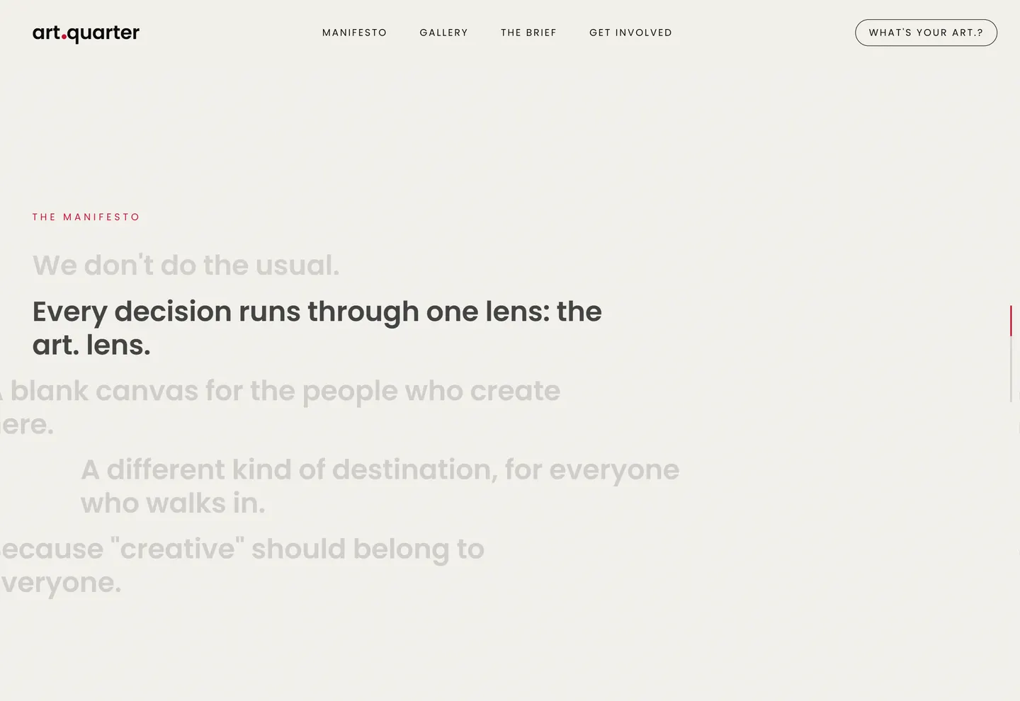 Art Brief typography