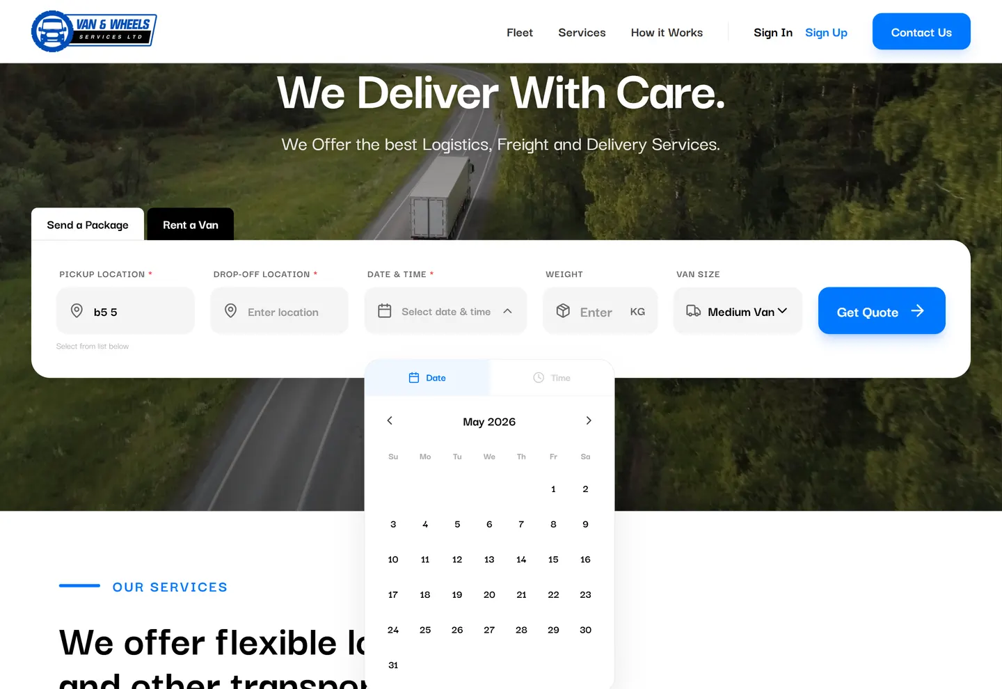 Van and Wheels logistics