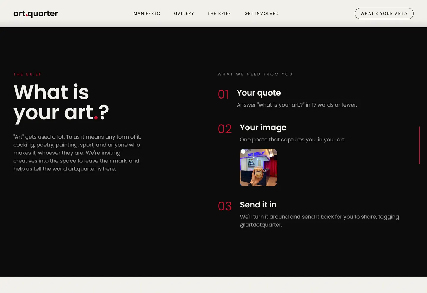 Art Brief footer