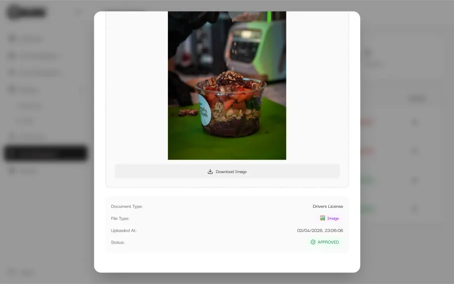 Admin dashboard map