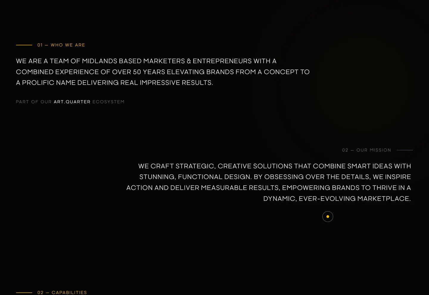 Art Dot Agency section